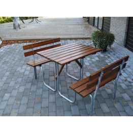 Piknik-pöytäryhmä Eden Wood Steel Picnic 100, 4 henkilölle