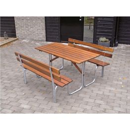 Piknik-pöytäryhmä Eden Wood Steel Picnic 150, 6 henkilölle