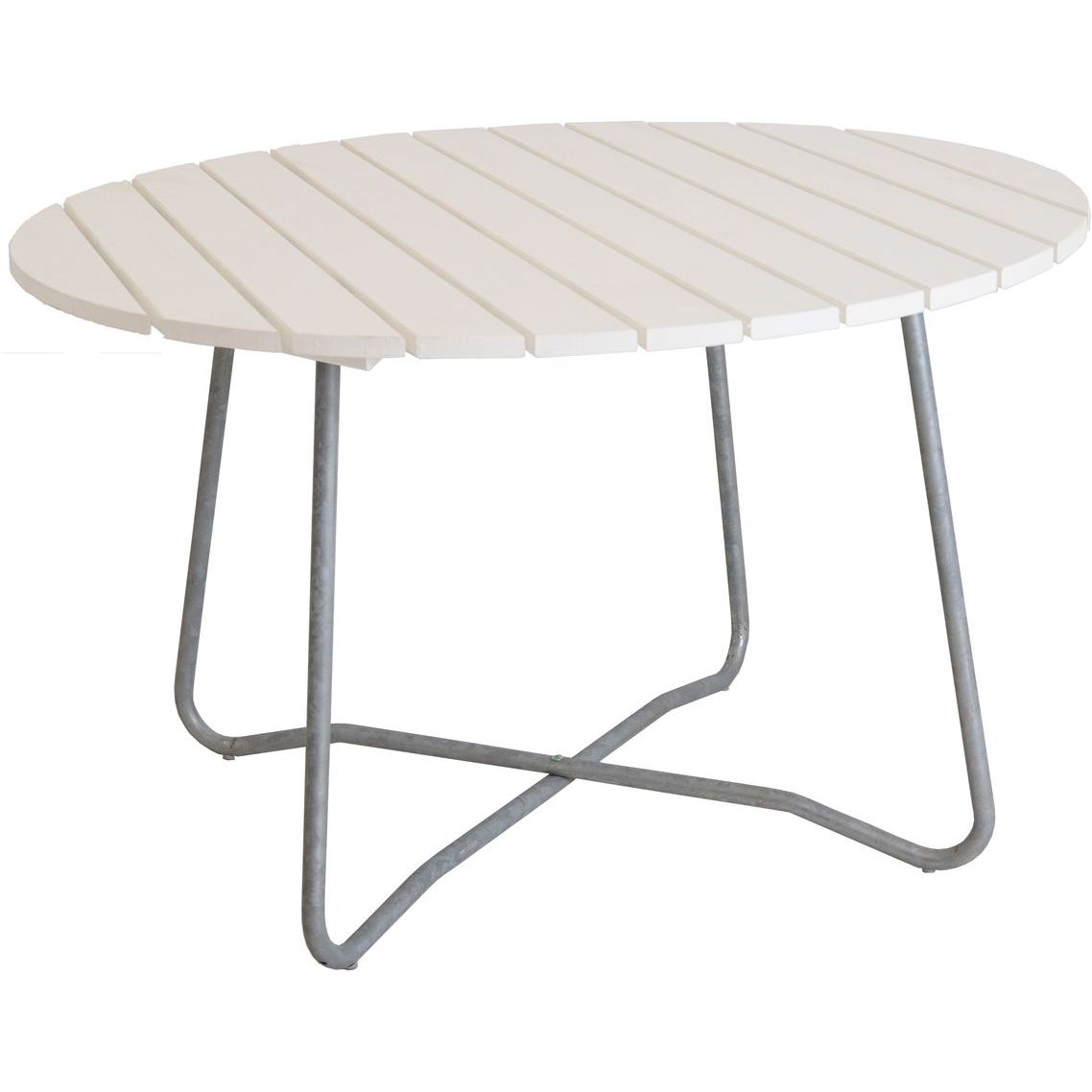 Ruokapöytä Eden Wood Amanda, Ø120cm, 5 henkilölle, valkoinen