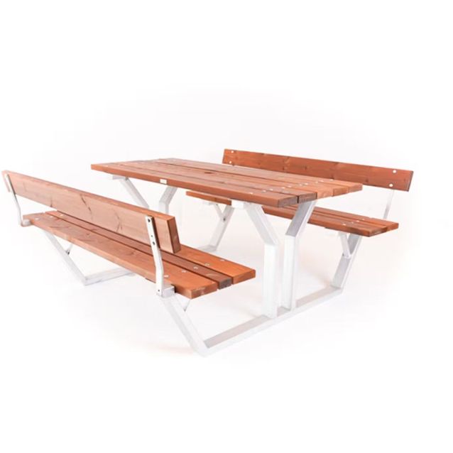 Piknik-pöytäryhmä Eden Wood Nova, 8 henkilölle, selkänojalla