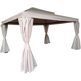 Paviljonki Eden Wood Solhaga, valkoinen/harmaa