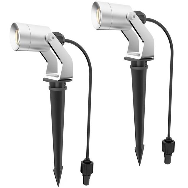 LED-puutarhaspotti Llitt Allan Spotlight alumiini 2 kpl/pkt