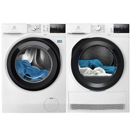 Pesukone ja kuivausrumpu Electrolux EFI622VX4V + EDI622V85V, valkoinen