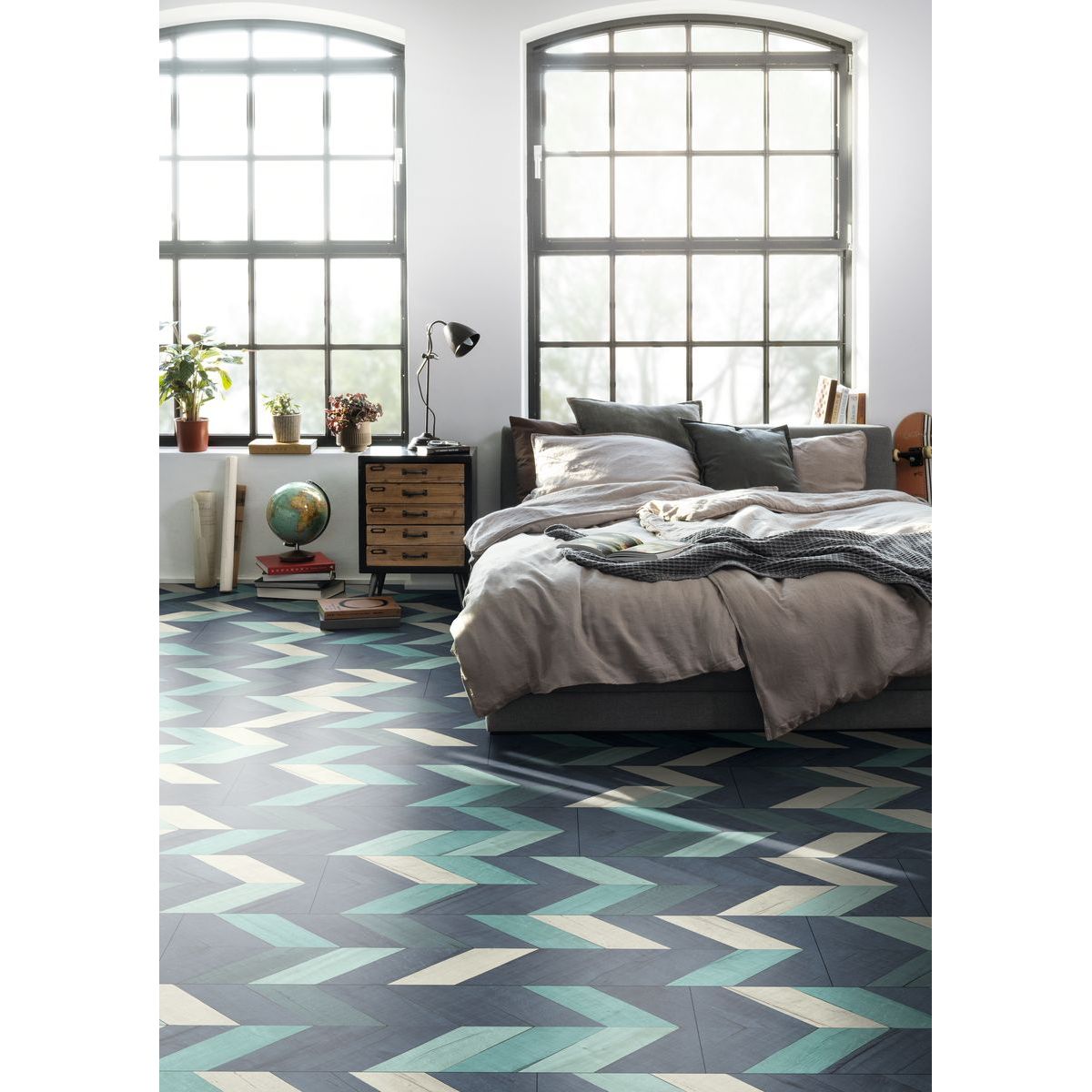 Korkkilattia Egger Flooring Pro Comfort Tammi Vidora sininen