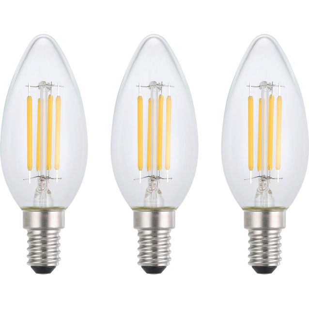 LED-polttimo Eglo E14 C35 4W 2700K 470lm kirkas, 3kpl/pkt