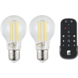 Aloituspakkaus Eglo connect.z Zigbee LED E27 A60 806lm 6W älylamput 2kpl + kaukosäädin