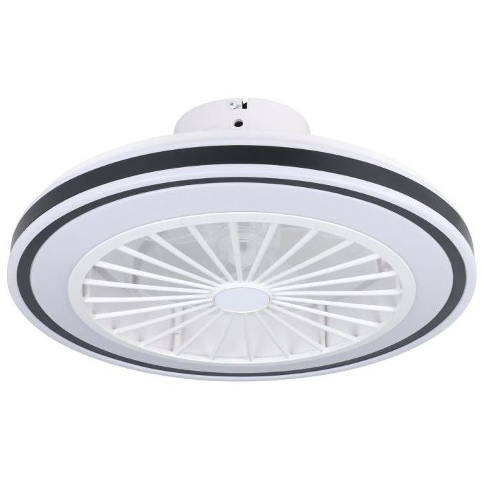 LED-tuuletinvalaisin Eglo Almeria, valkoinen/musta