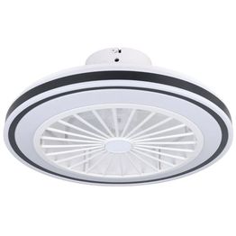 LED-tuuletinvalaisin Eglo Almeria, valkoinen/musta