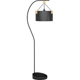 Lattiavalaisin Eglo Potosi 187cm E27 maks. 40W musta/puu