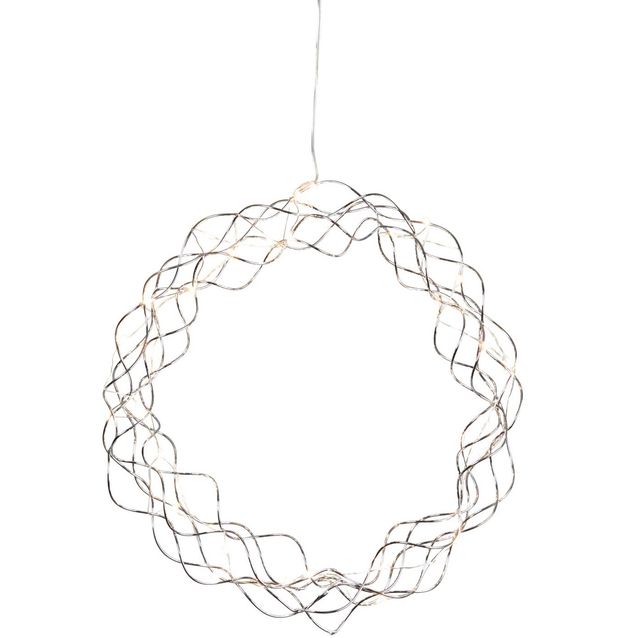 Valokranssi Eglo Curly, Ø30cm, 2200K, IP20, hopea/läpinäkyvä