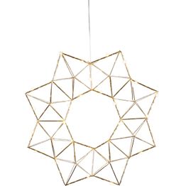 LED-valotähti Eglo Edge, Ø40cm, 2500K, IP20, messinki