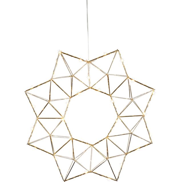 LED-valotähti Eglo Edge, Ø40cm, 2500K, IP20, messinki