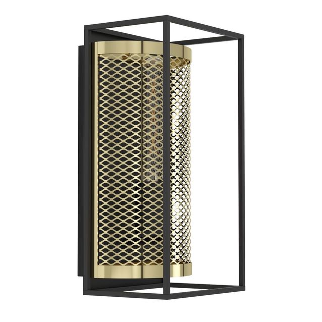 Seinävalaisin Eglo Nohales, E27, 40W, IP20, messinki/musta