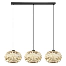 Riippuvalaisin Eglo Amsfield 1, 3xE27, 40W, IP20, bambu