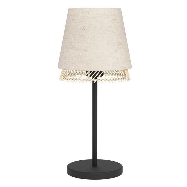 Pöytävalaisin Eglo Tabley, 42.5cm, E27, 40W, IP20, pellava/puu