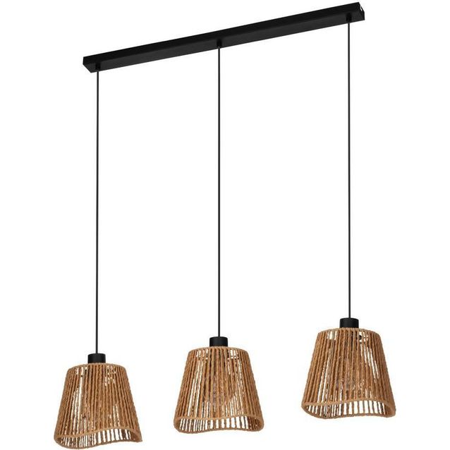 Riippuvalaisin 3-os. Naturlavister E27 musta/ruskea