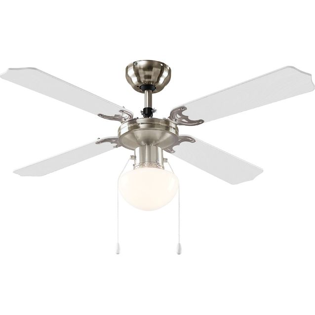 Tuuletinvalaisin Eglo Edi Light Ø106.6cm E27 mattanikkeli/vaahtera