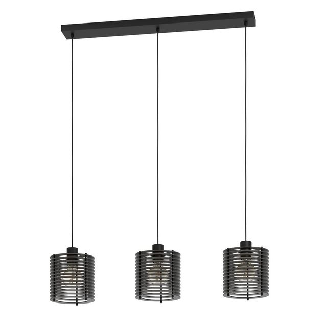 Riippuvalaisin Eglo Segovia, 3xE27, 40W, IP20, musta