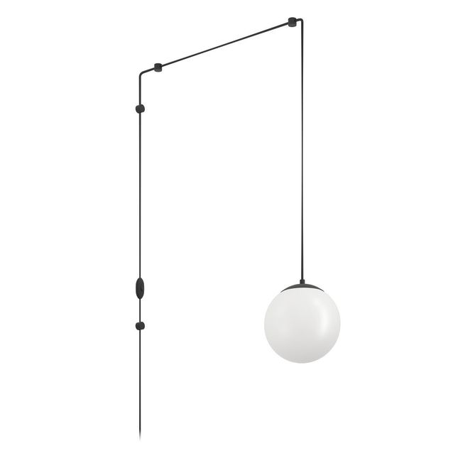 Riippuvalaisin Eglo Rondo 3, E27, 40W, IP20, musta/mattavalkoinen