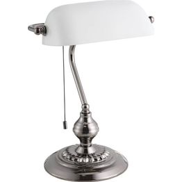 Pöytävalaisin Eglo Banker nikkeli/valkoinen 