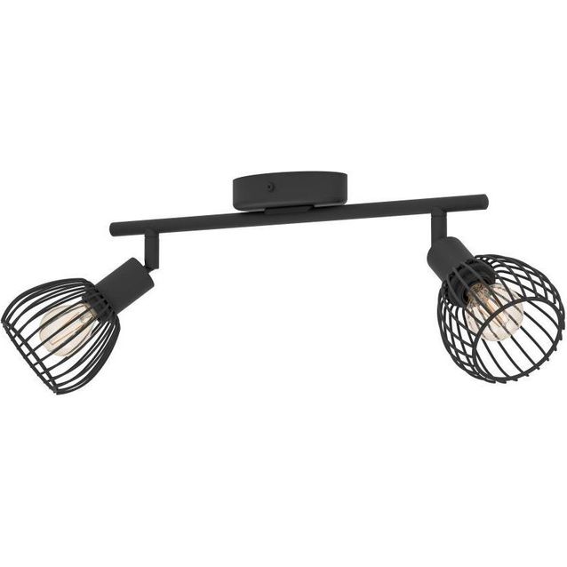 Kattospotti 2-os. Sonnino E14 musta