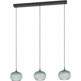 Riippuvalaisin Eglo Alamito 20x77cm 3x5.3W LED CCT 530lm IP20 musta/vihreä