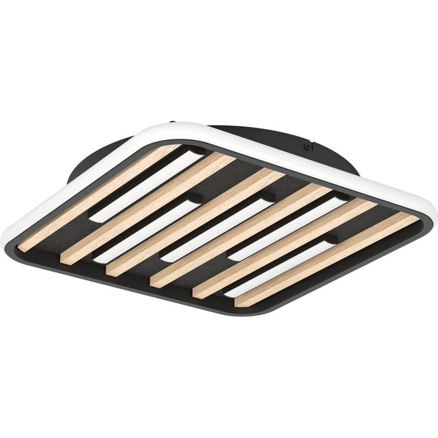 Kattovalaisin Eglo Cembrano 38.5x38.5cm 21W LED 3000K 2300lm IP20 musta/puu