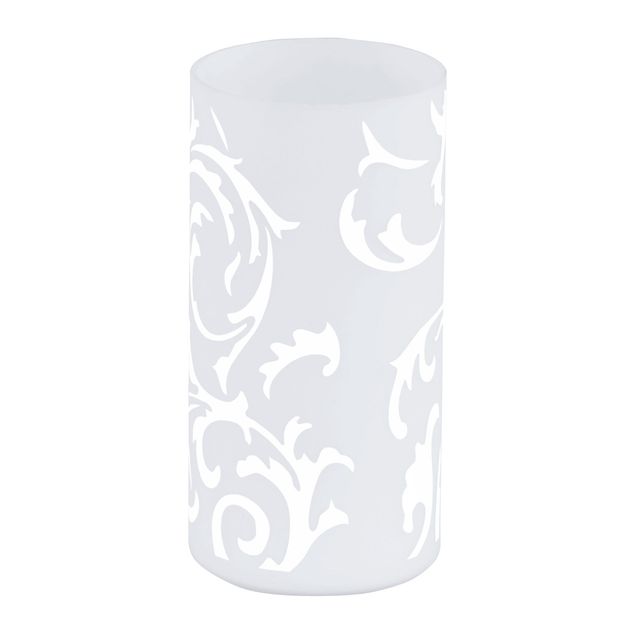 Pöytävalaisin Geo Ø 100x200 mm valkoinen kuvioitu