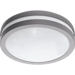 Ulkokattovalaisin Eglo Locana-c connect-c Ø26cm 14W LED 3000K IP44 hopea/valkoinen