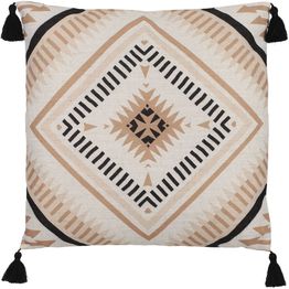 Koristetyyny tupsuilla Eglo Living Chevery, 45x45cm, beige