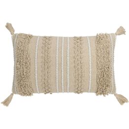 Koristetyyny tupsuilla Eglo Living Chevery, 60x35cm, kerma/beige