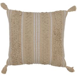 Koristetyyny tupsuilla Eglo Living Chevery, 45x45cm, kerma/beige