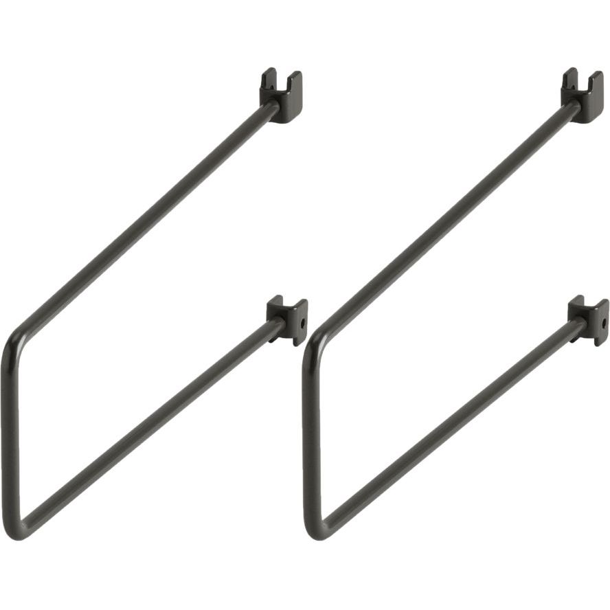 Kirjatuki Elfa Classic 250mm seinäkiskoon, graphite, 2kpl/pkt