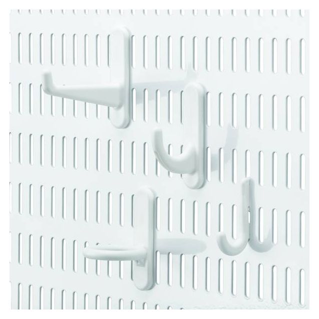 Koukkusarja säilytystauluun Elfa 60 valkoinen