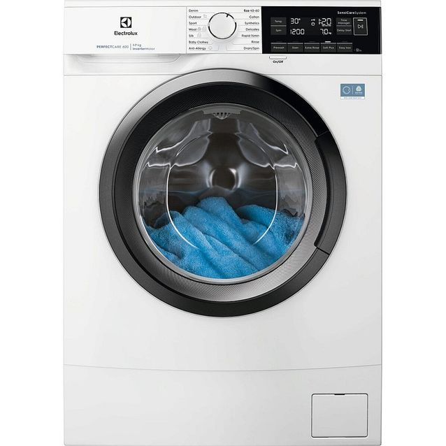 Edestä täytettävä pesukone Electrolux EW6S674W45, 7kg