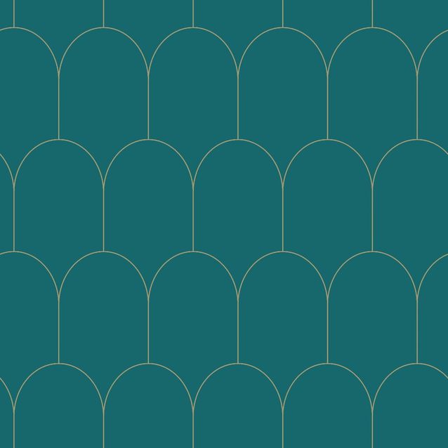 Tapetti Esta Art Deco 139205, 0.53x10.05m, non-woven, vihreä