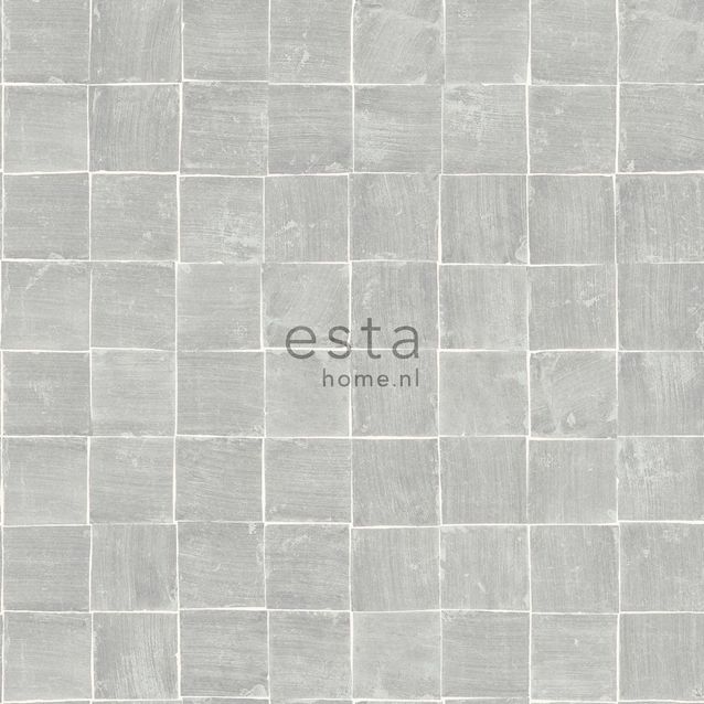 Tapetti Esta Tile Motif 148317, 0,53x10,05m, harmaa