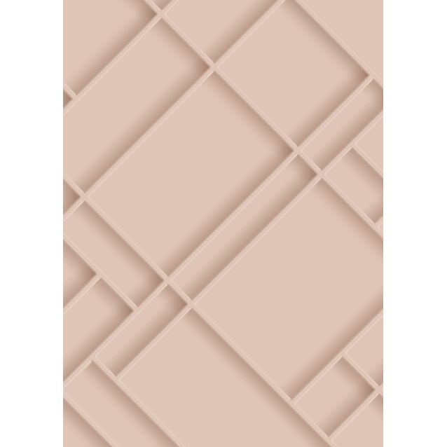 Paneelitapetti PhotowallXL 3D wall Paneling Diagonal 2,00x2,79 m roosa