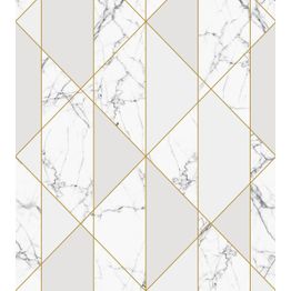Paneelitapetti PhotowallXL Art Deco Graphic Lines Marble 2,5x2,79 m harmaa