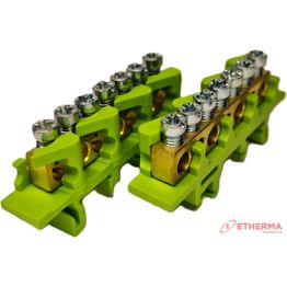 DIN-kiskoon PE-kisko Etherma, 7-os. 2kpl setti