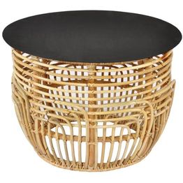 Rottinkipöytä Eureka Macau Ø58cm luonnonvärinen/musta