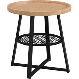 Sivupöytä Eureka Mode Ø50cm tammi/musta