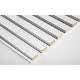 Akustiikkapaneeli/rimapaneeli Ewona AcuDesign, 22x600x2700mm, valkoinen, valkoisella pohjalla