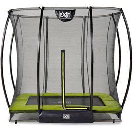 Maatrampoliini Exit Silhouette Ground sis. turvaverkko lime eri kokoja