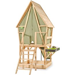 Leikkimökki Yuki 550 EXIT, liukumäellä, mutakeittiöllä ja hiekkalaatikolla