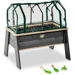Istutuspöytä Aksent L EXIT, kasvihuoneella ja puutarhatyökaluilla