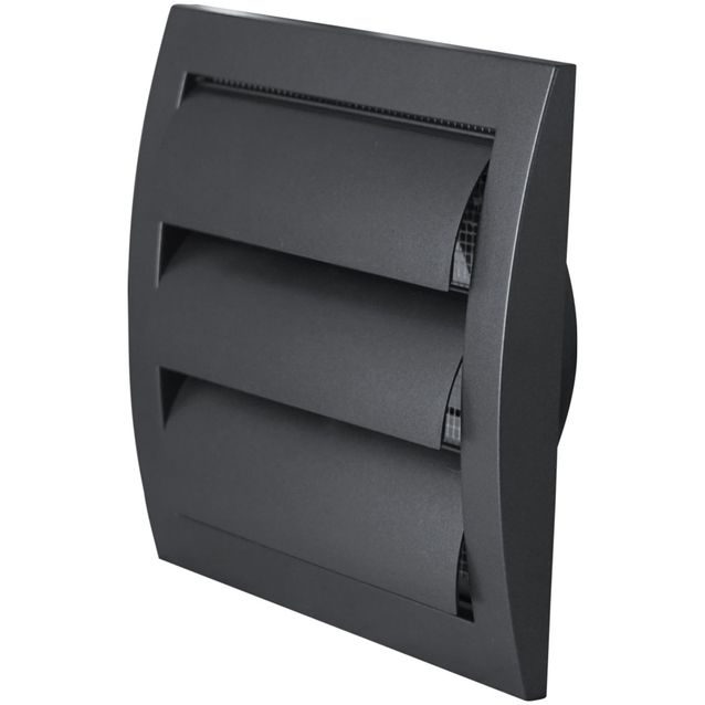 Ilmanvaihtosäleikkö Eiroplast ND10ZA 148x153 mm Ø100 mm antrasiitti