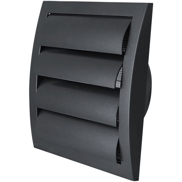 Ilmanvaihtosäleikkö Eiroplast ND12ZA 190x190 mm Ø125 mm antrasiitti