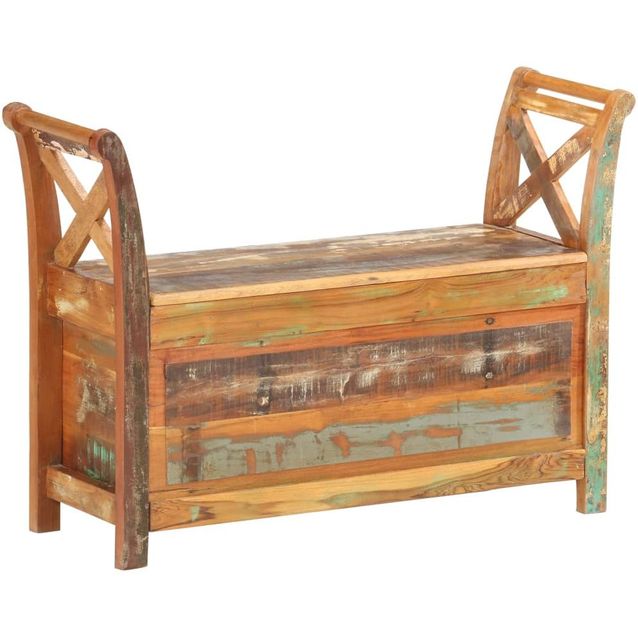 Eteisen penkki 103x33x72 cm kierrätetty puu_1