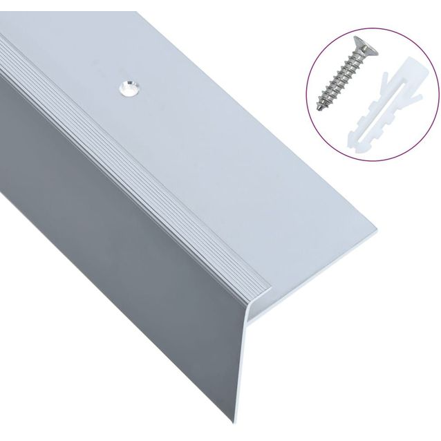 F muotoiset portaikon suojukset 15 kpl alumiini 100 cm hopea